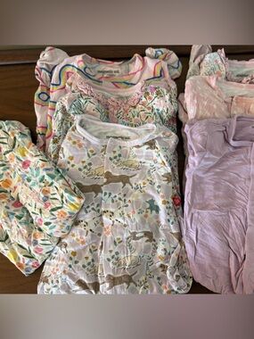 Magnetic Me Girls Pajama Set in Pink, Lavender, White and Multicolor